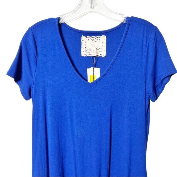 CUPIO BLUSH MINI BLUE SHORT SLEEVE WOMEN KNOT DRESS SIZE SMALL BRAND NEW - Picture 3 of 5